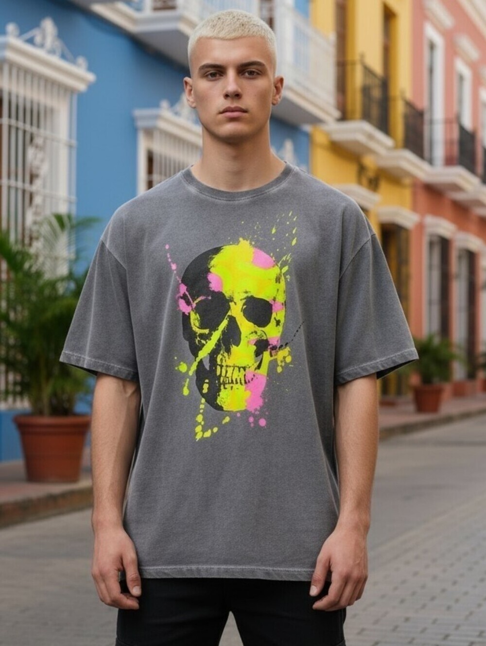 Vtg Y2k Mvp Men's 3XL Single Stitch Retro Skull Usa Hipster Urban Wear
